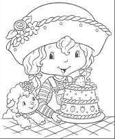 coloriage charlotte avec son mouton